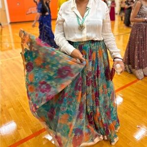 Floral Multicolor Maxi Skirt